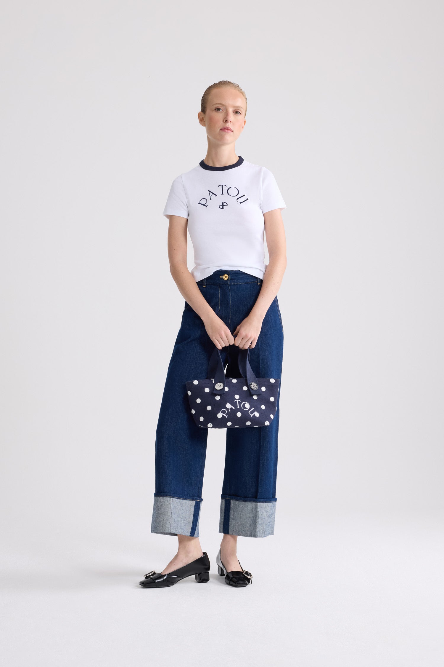 美品✨パトゥ オーガニックコットンクロップド ドローストリング