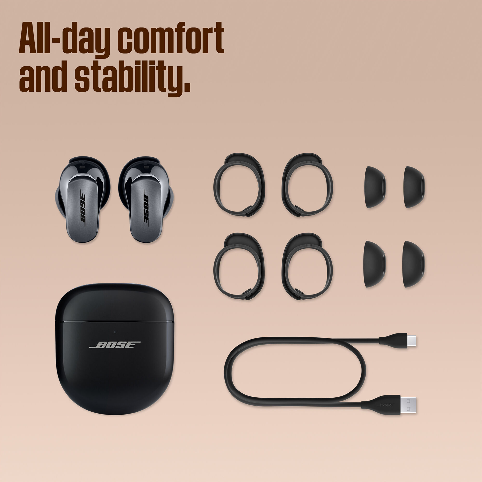 New Bose Quiet Comfort Ultra Earbuds - Black | P.C. Richard & Son