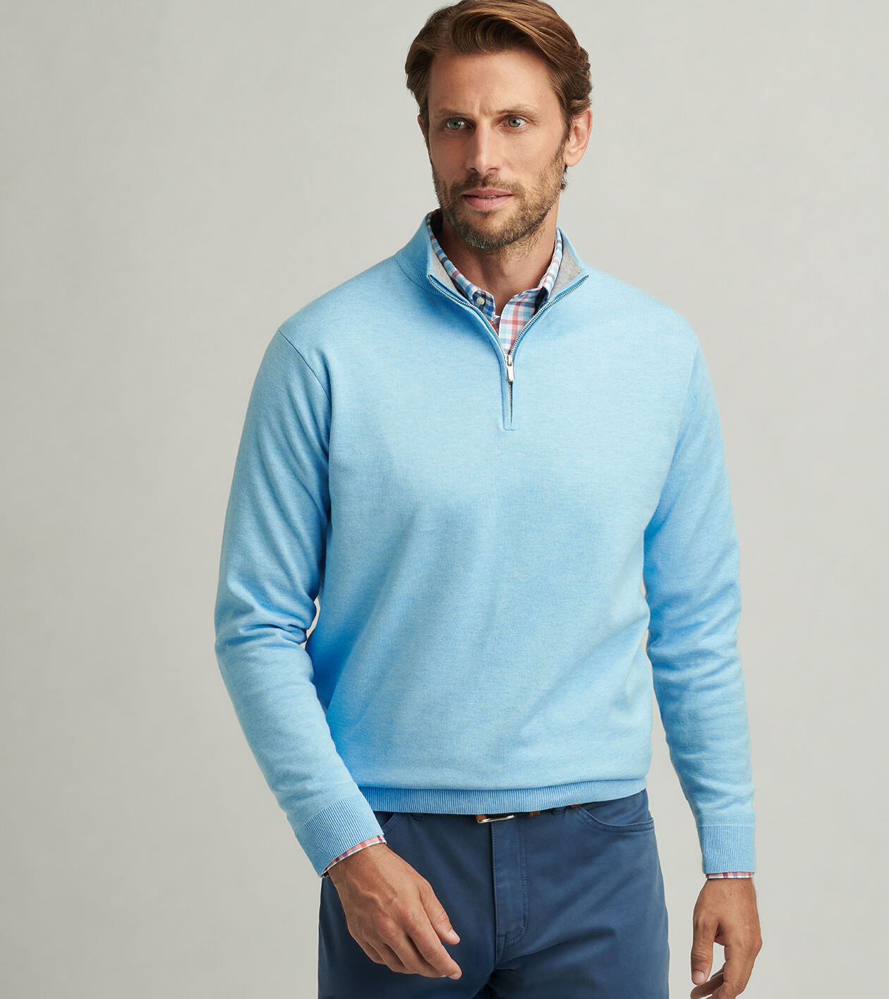 Coolspun Cotton Quarter-Zip Sweater | Men's Sweaters | Peter Millar