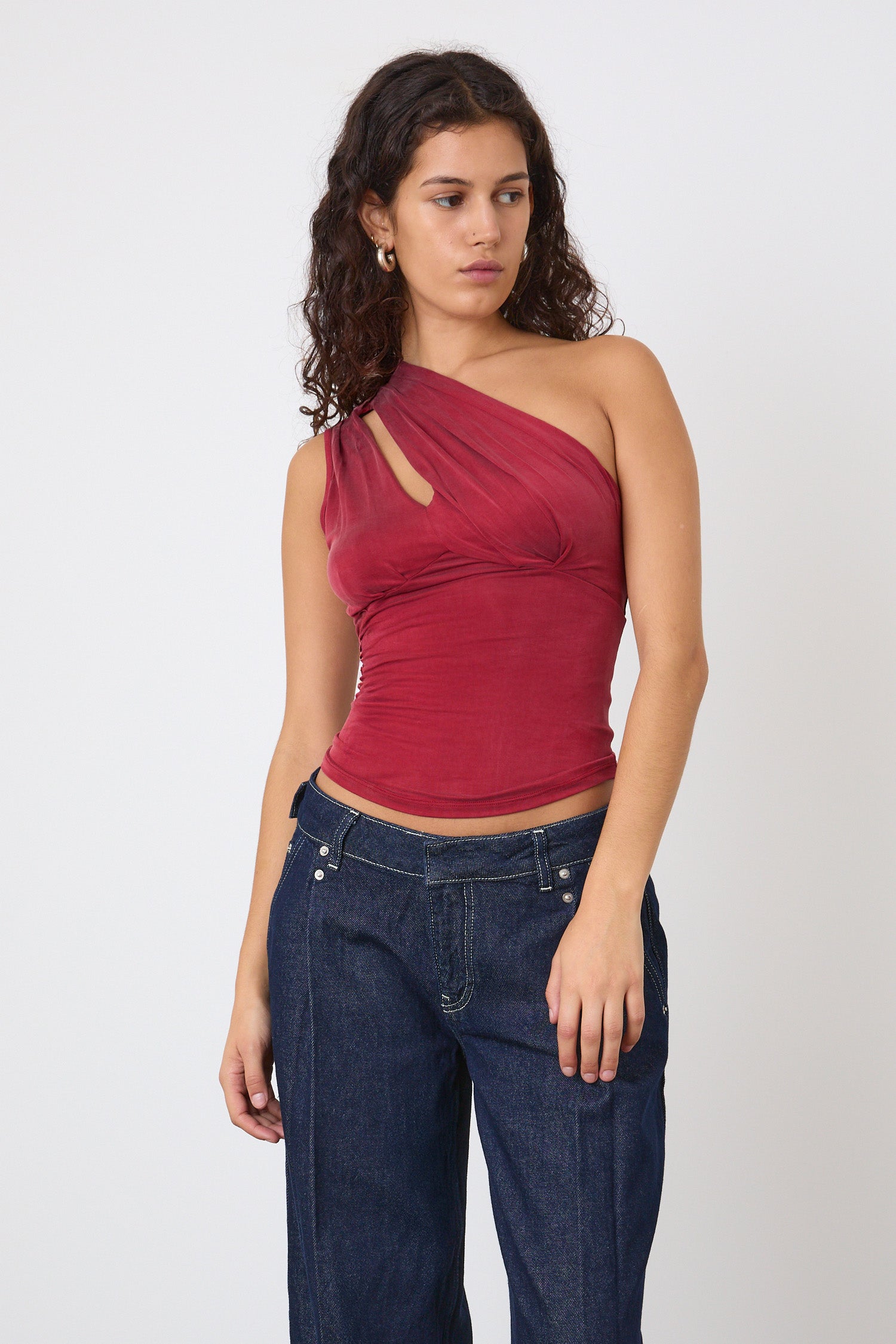The Kylie Asymmetric Top, Red Sandstone – Peachy Den