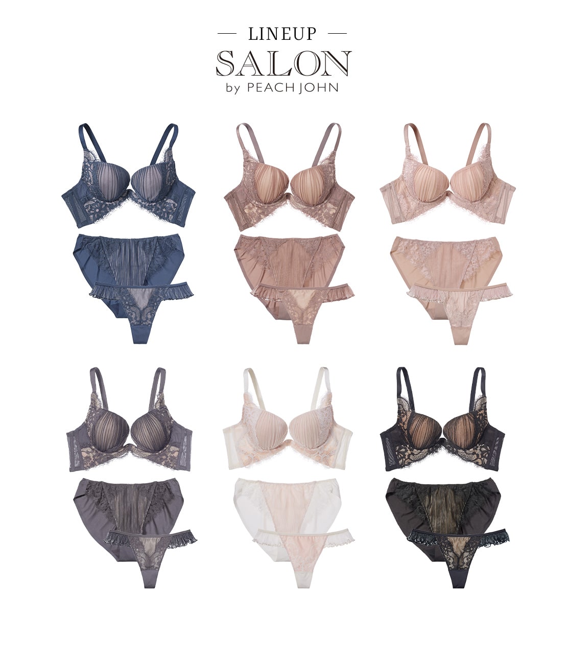 ヨーロピアンコルセッタブラ(B70 ブラック): SALON by PEACH JOHN