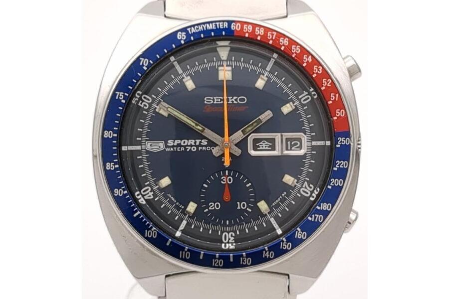 セイコー スピードタイマー 6139-6000 自動巻 SS ネイビー文字盤