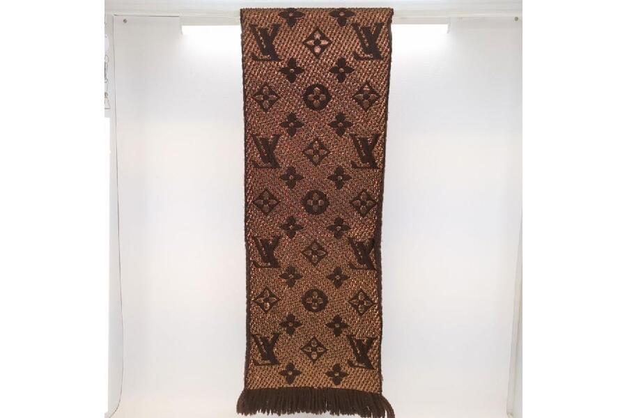 美品】LOUIS VUITTON ルイヴィトン マフラー エシャルプ ロゴマニア