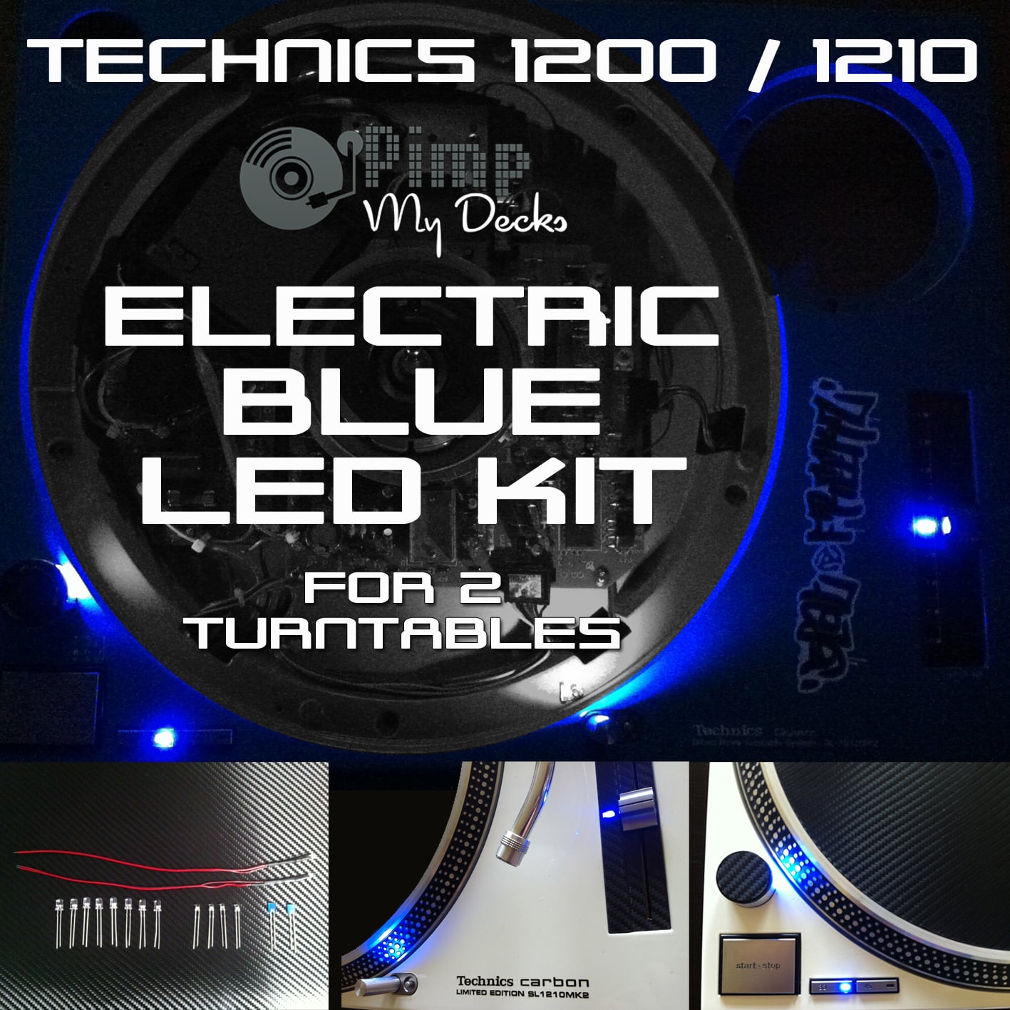 Technics 1200 / 1210 Electric Blue LED Kit • Pimp My Decks