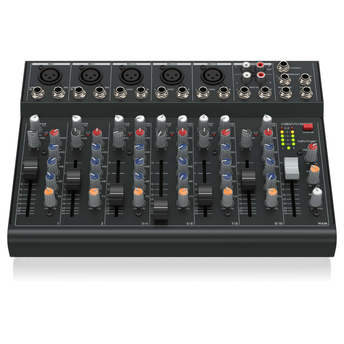 Behringer Xenyx 1003B - Mixer Análogo de 10 Canales Opción de Baterías