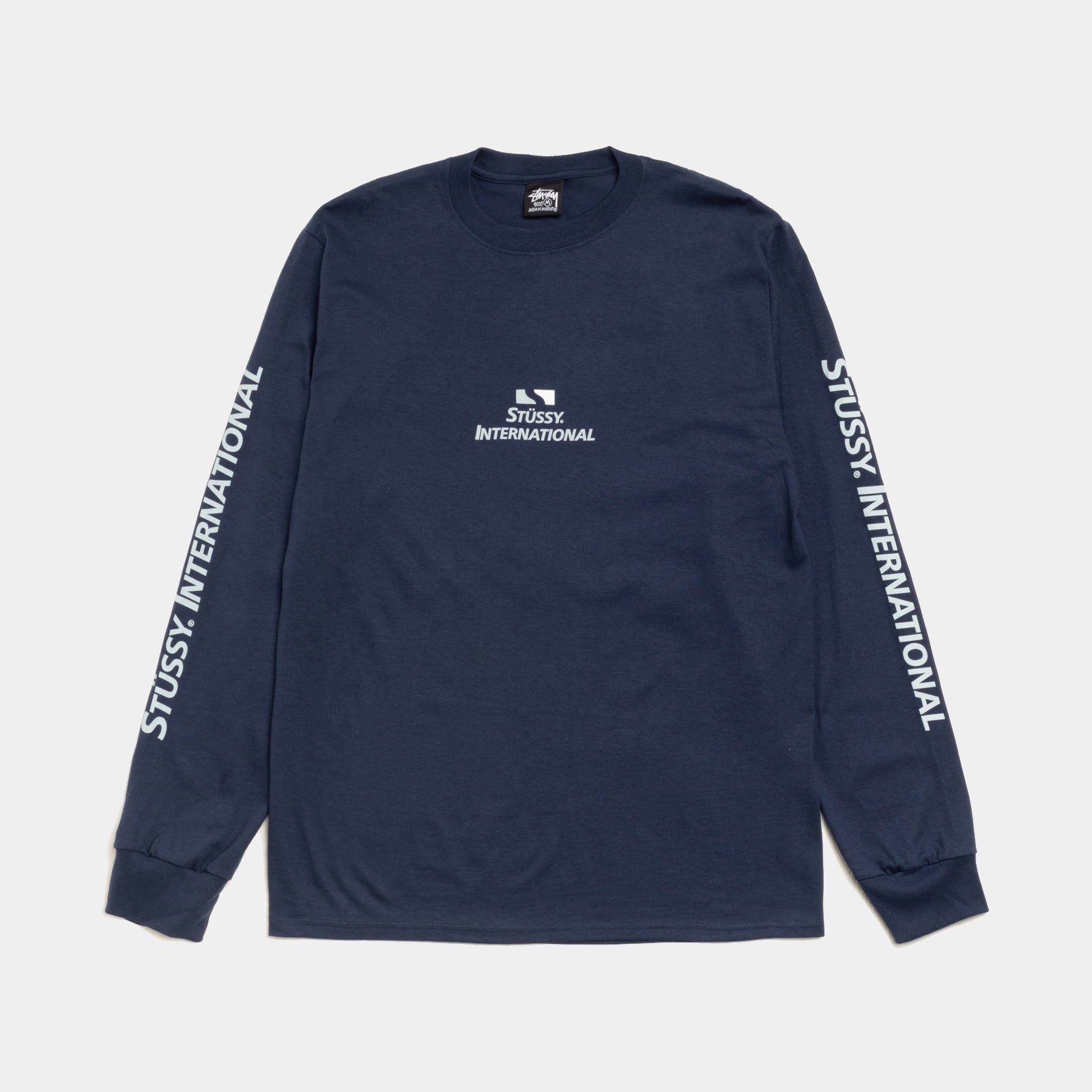 STUSSY INTERNATIONAL LS TEE - NAVY - PLA Skateboarding