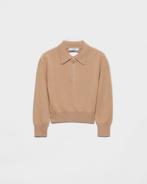 Amaranth Red/maize Yellow Cashmere Cardigan | PRADA