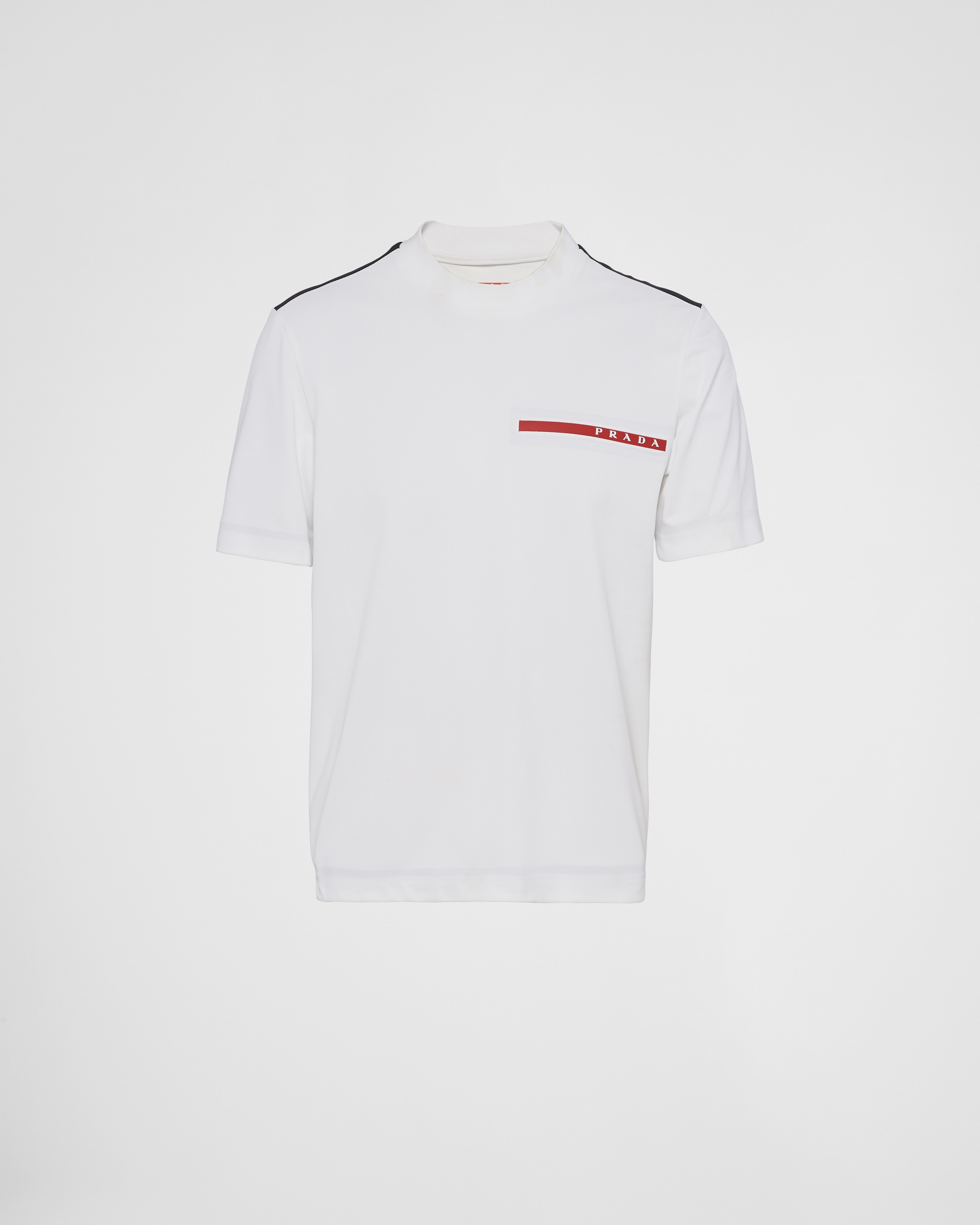 White Piqué T-shirt | PRADA