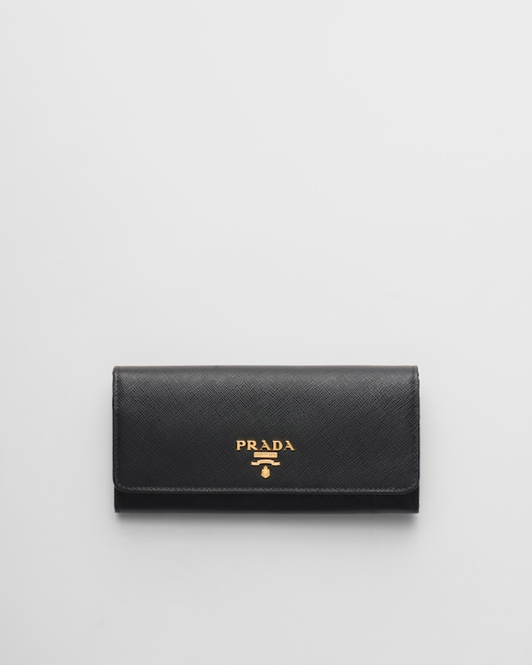 ブラック サフィアーノレザー 財布 | PRADA