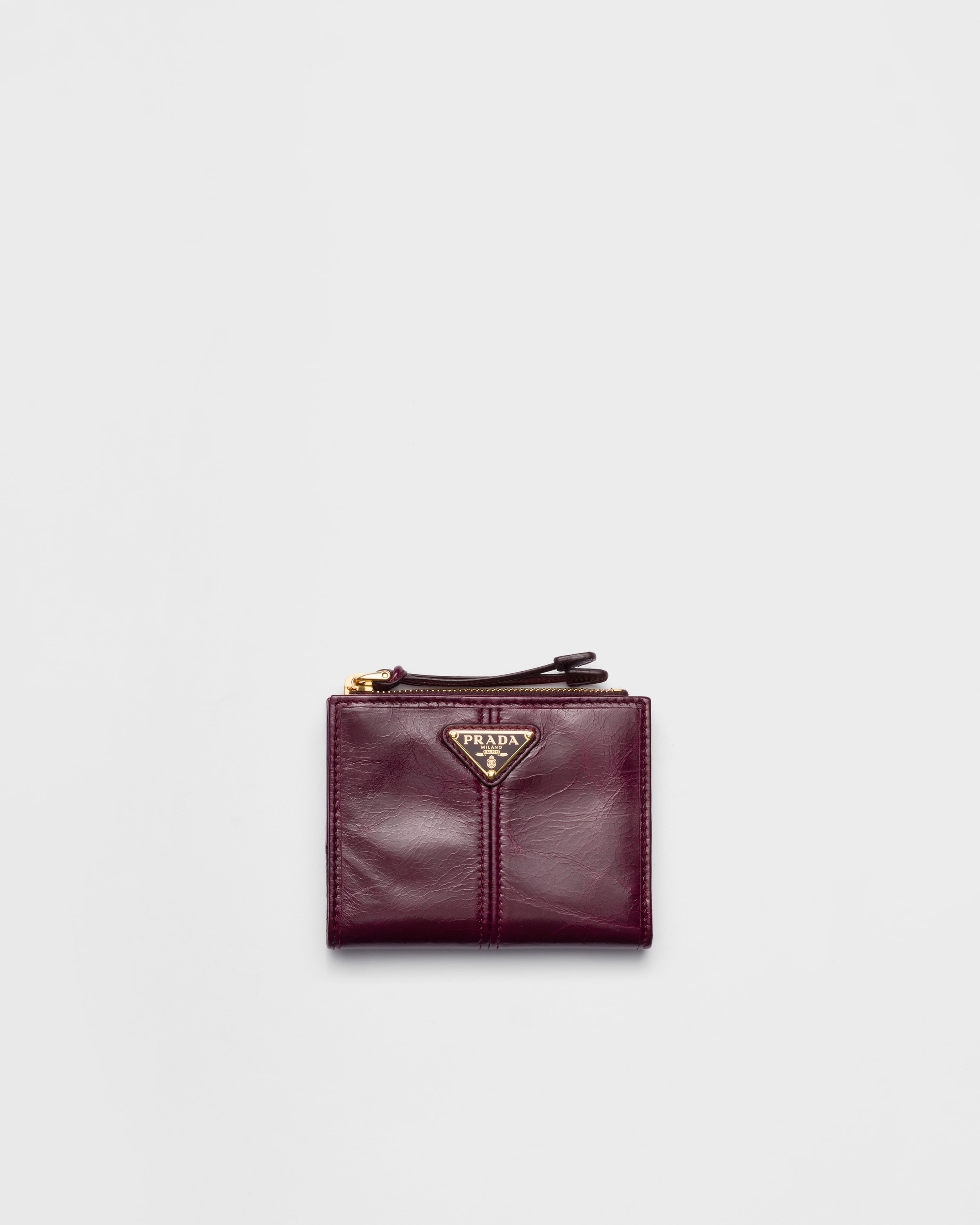 バーガンディ ソフトルックスレザー 財布 | PRADA
