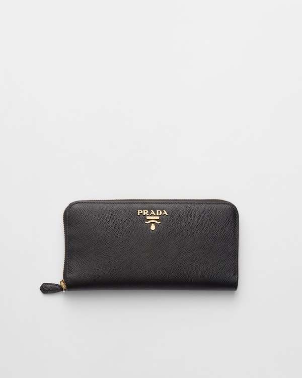ファイアリーレッド サフィアーノレザー ジップアラウンド長財布 | PRADA