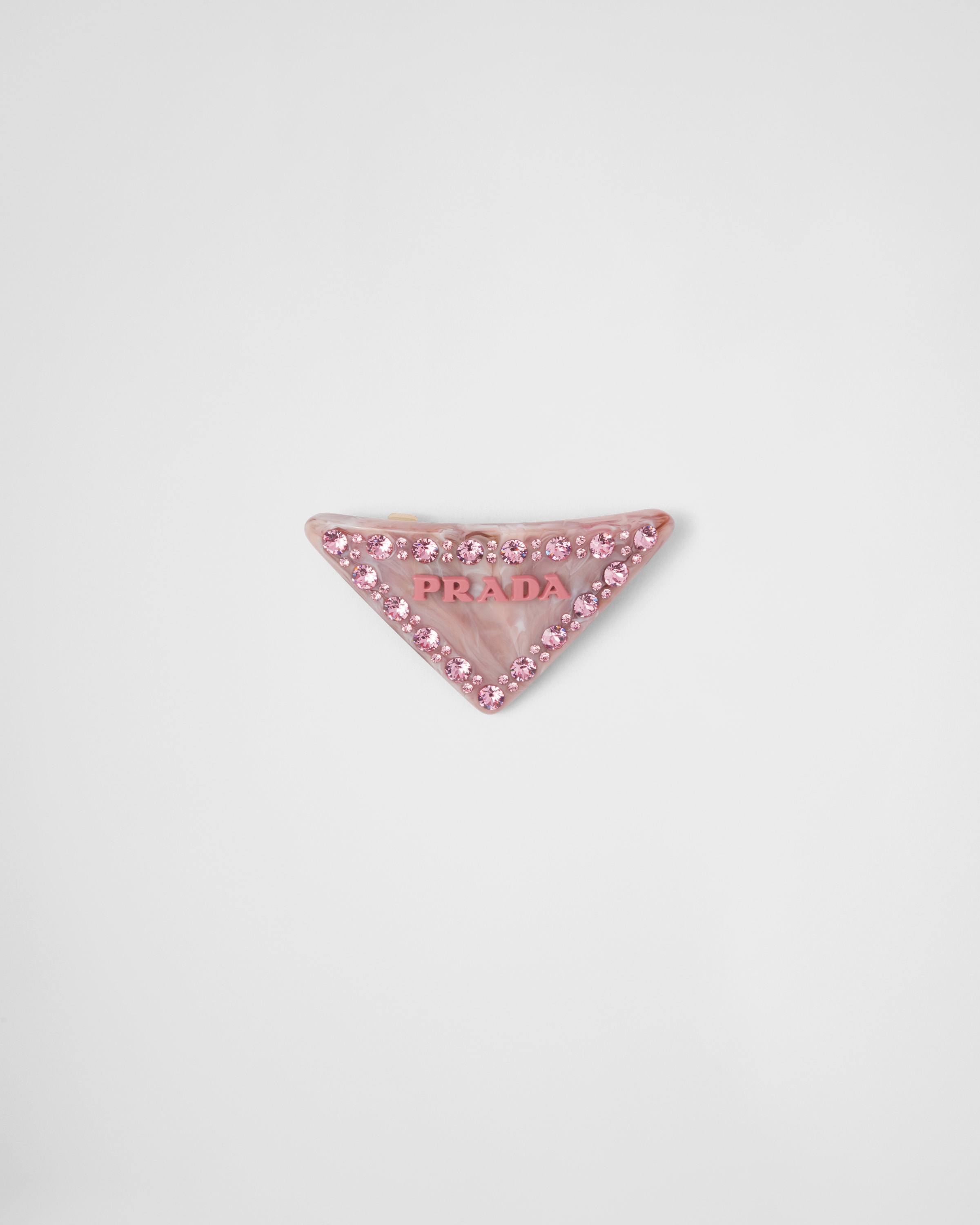Petal Pink Plexiglass Hair Clip | PRADA