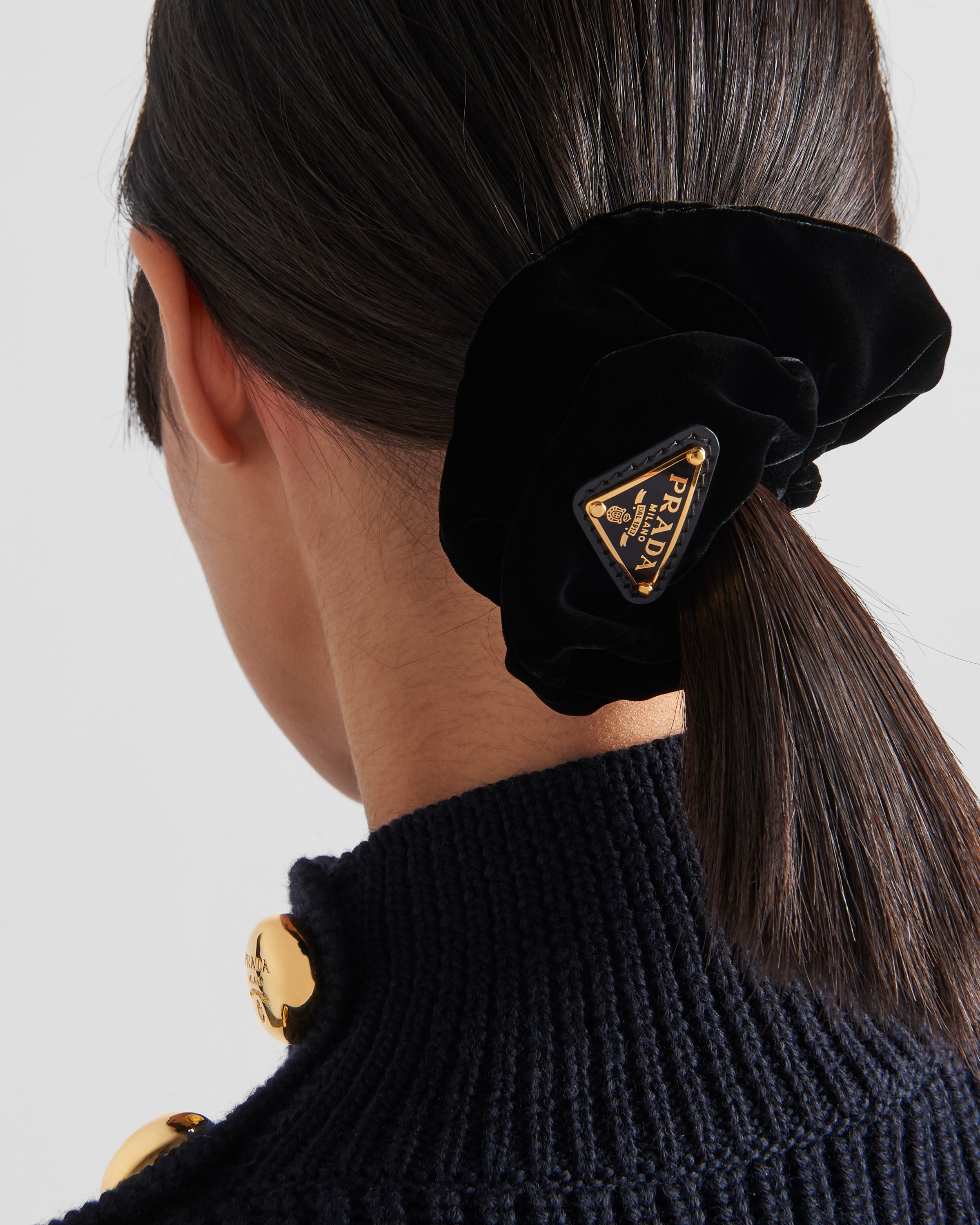 ブラック ベルベット シュシュ | PRADA