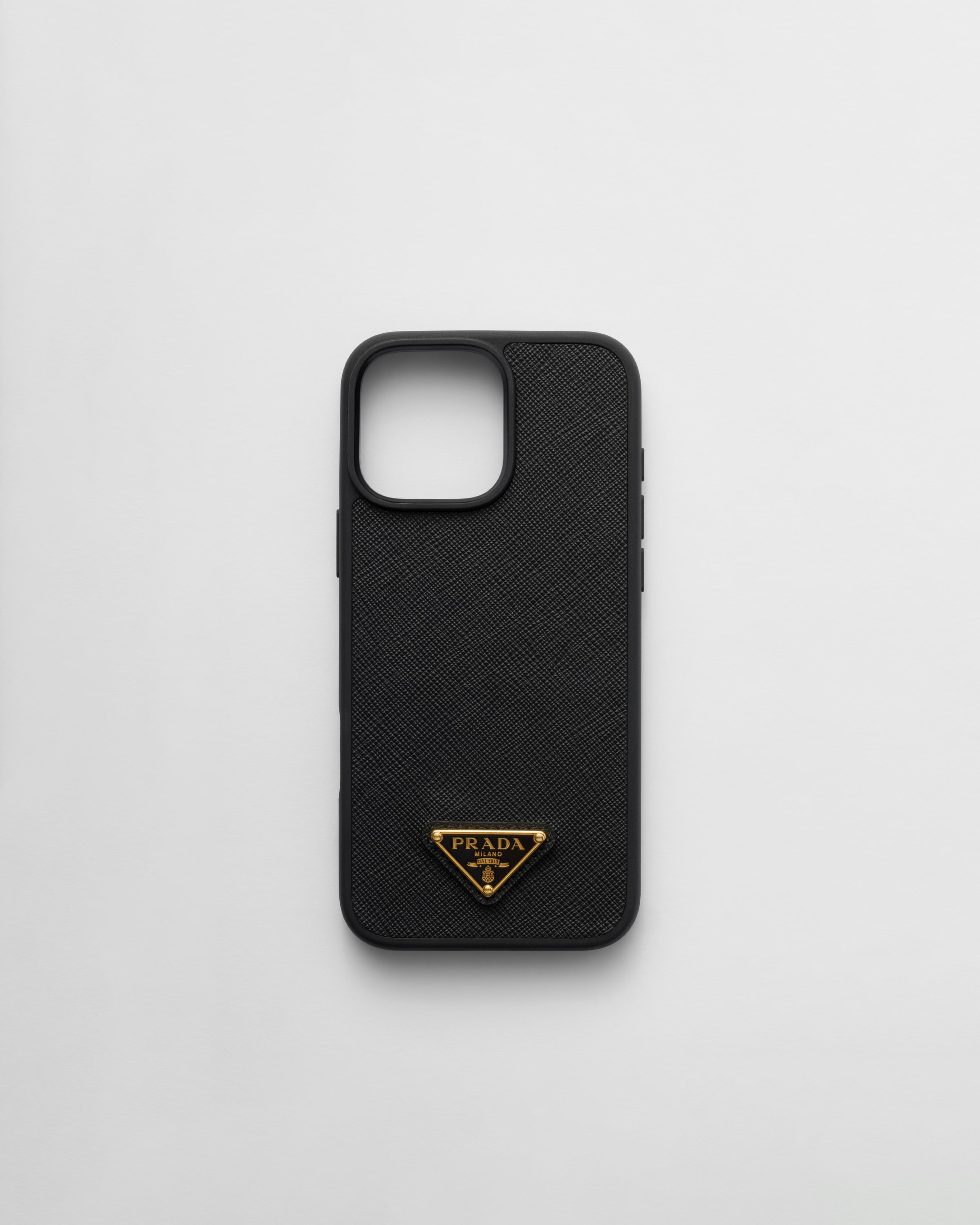 Black Saffiano Leather Case For Iphone 16 Pro Max | PRADA