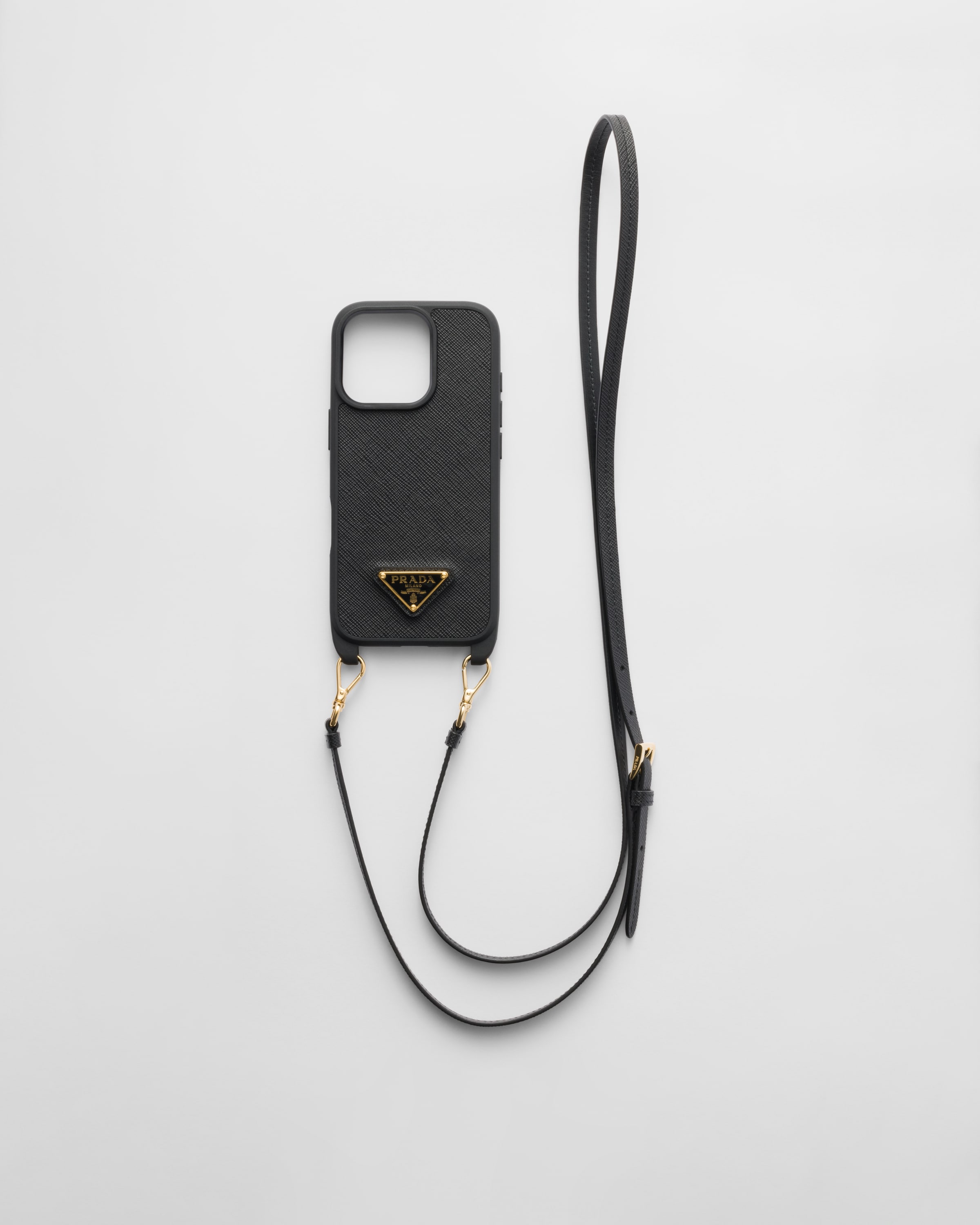 ブラック サフィアーノレザー Iphone 16 Pro用ケース | PRADA