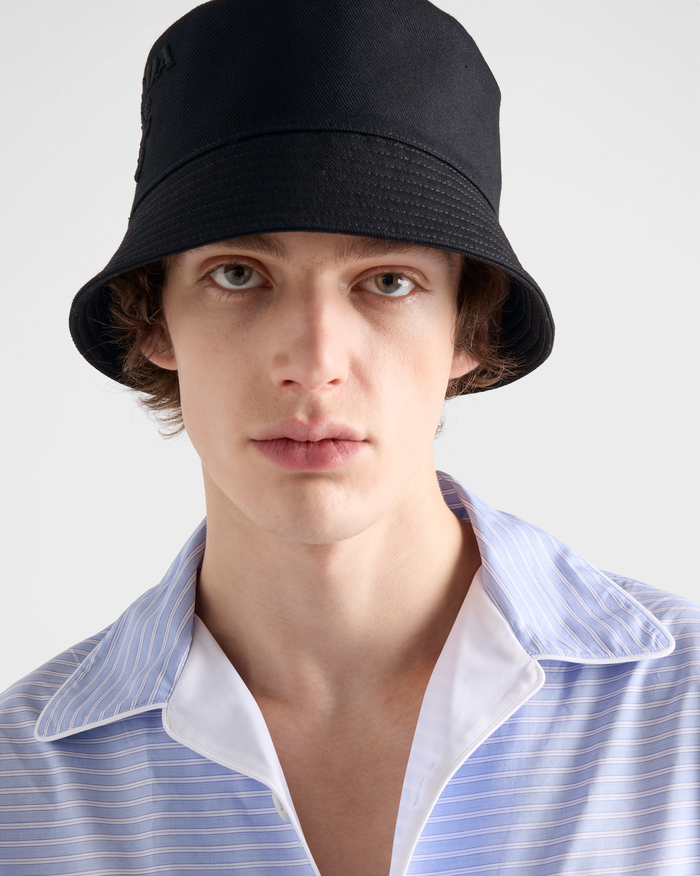 ブラック ドリル バケットハット | PRADA