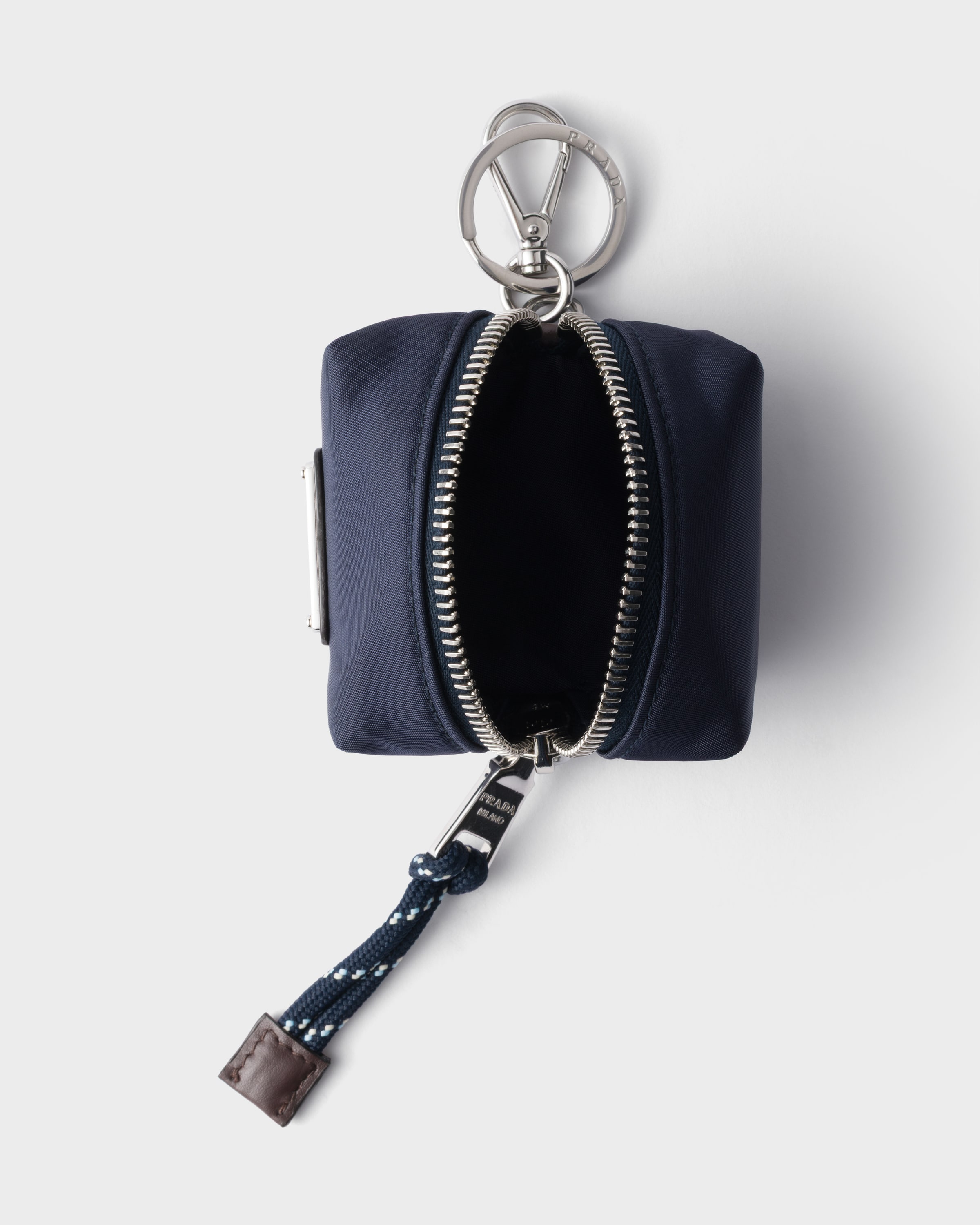 ネイビー プラダ スピードロック Re-nylon キーリング チャーム | PRADA