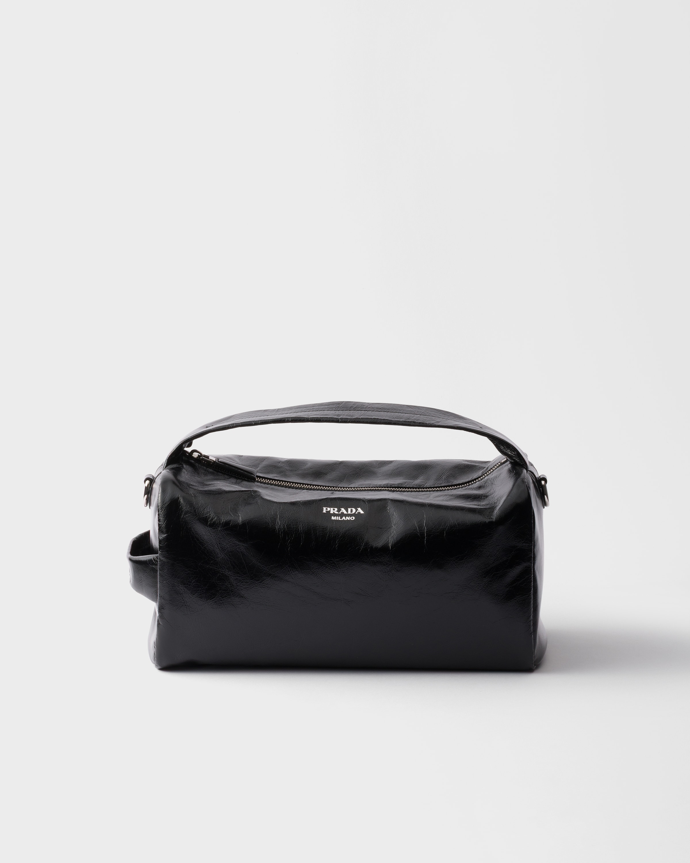 ブラック レザー ショルダーバッグ | PRADA
