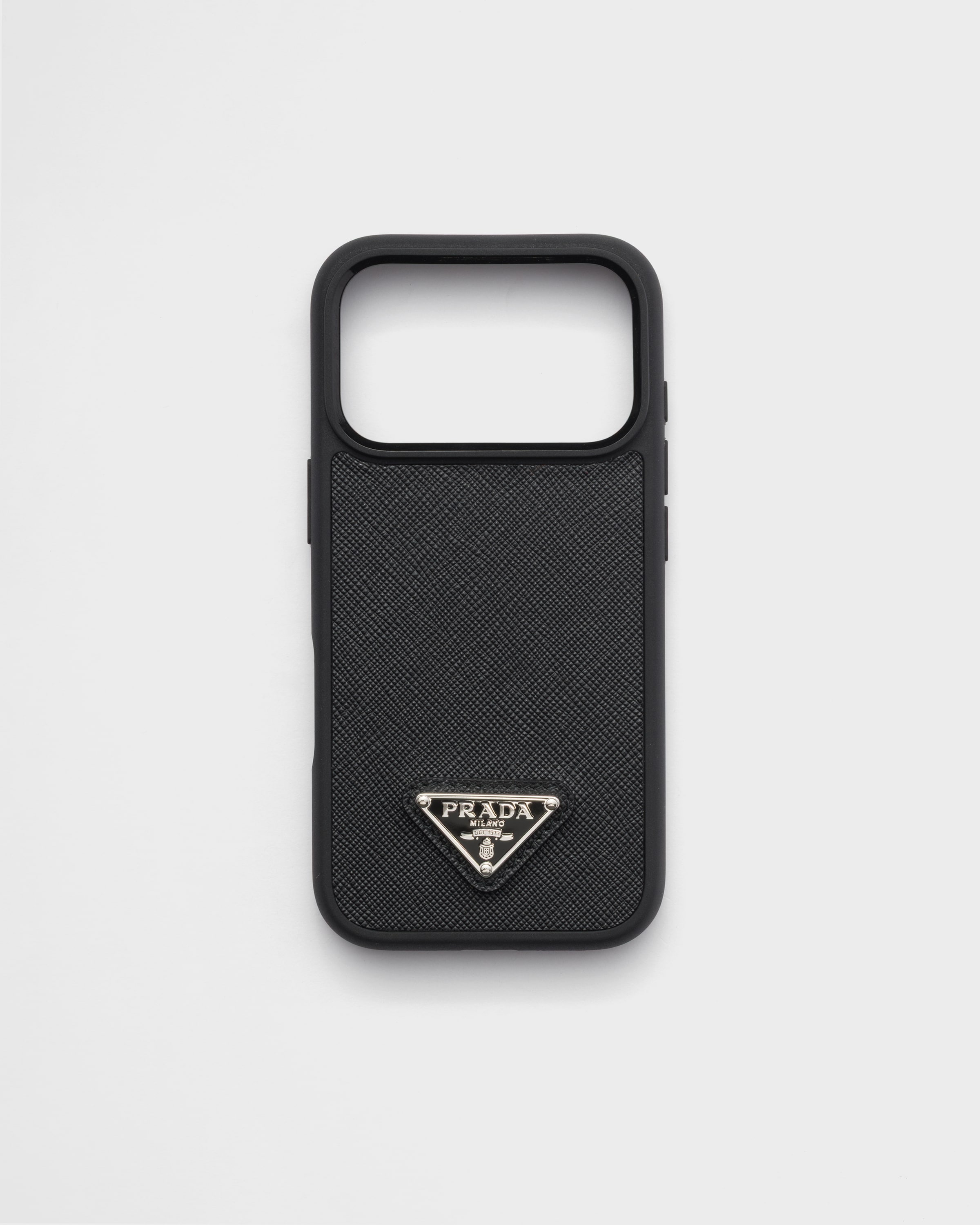 Black Saffiano Leather Case For Iphone 17 Pro | PRADA