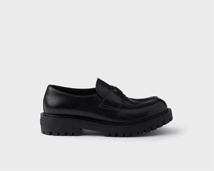 ブラック サフィアーノレザー ベルト | PRADA