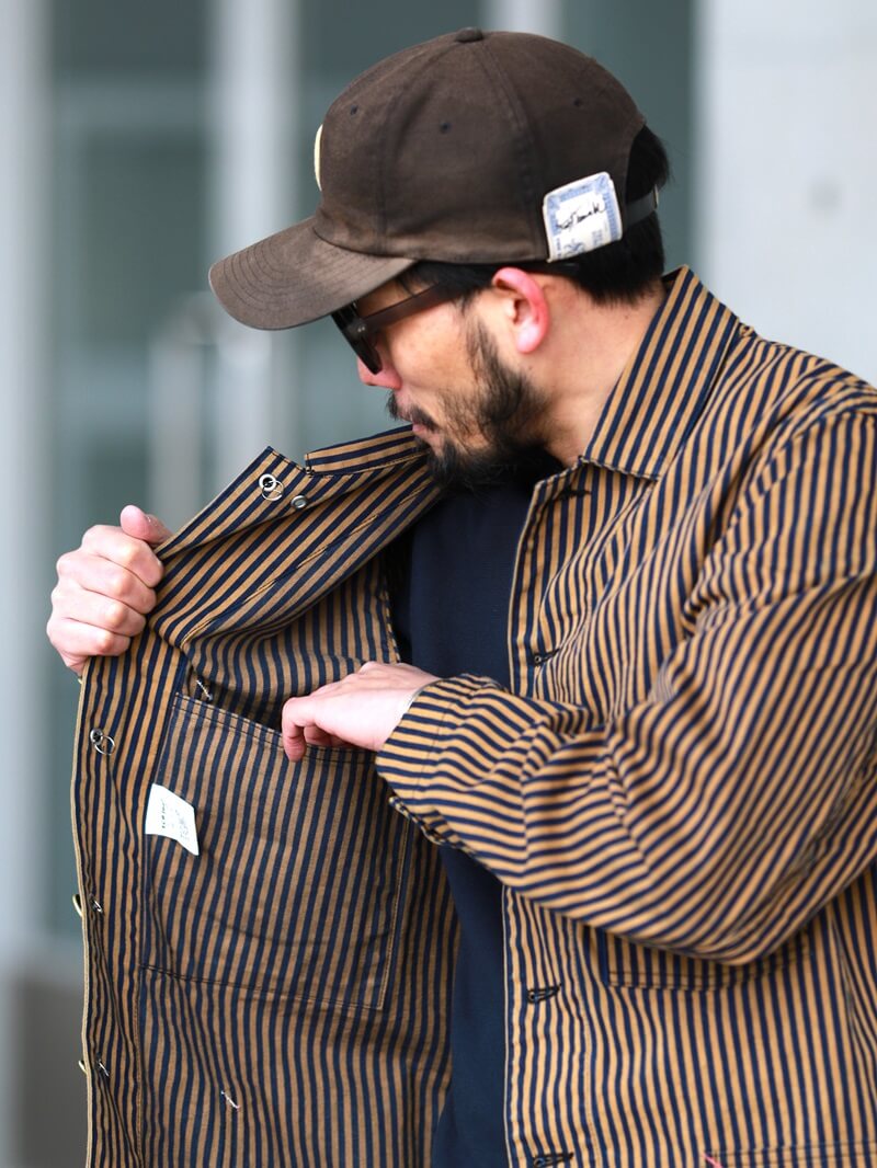 TCB jeans TCBジーンズ Cathartt Chore Coat Tabby Cat Stripe