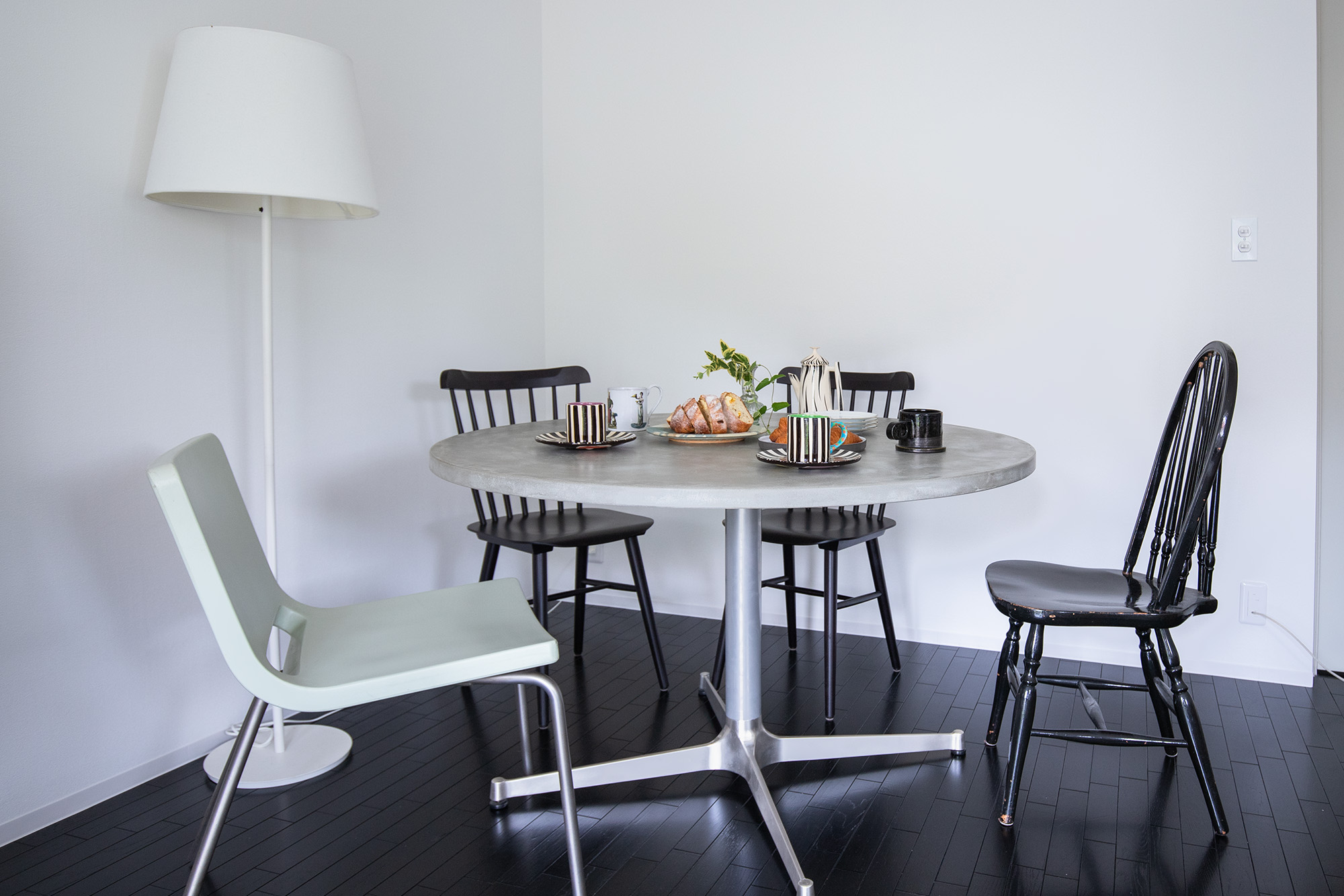 モルタル天板 丸 φ800 グレー | PS-TT010-04-G173 | テーブル天板