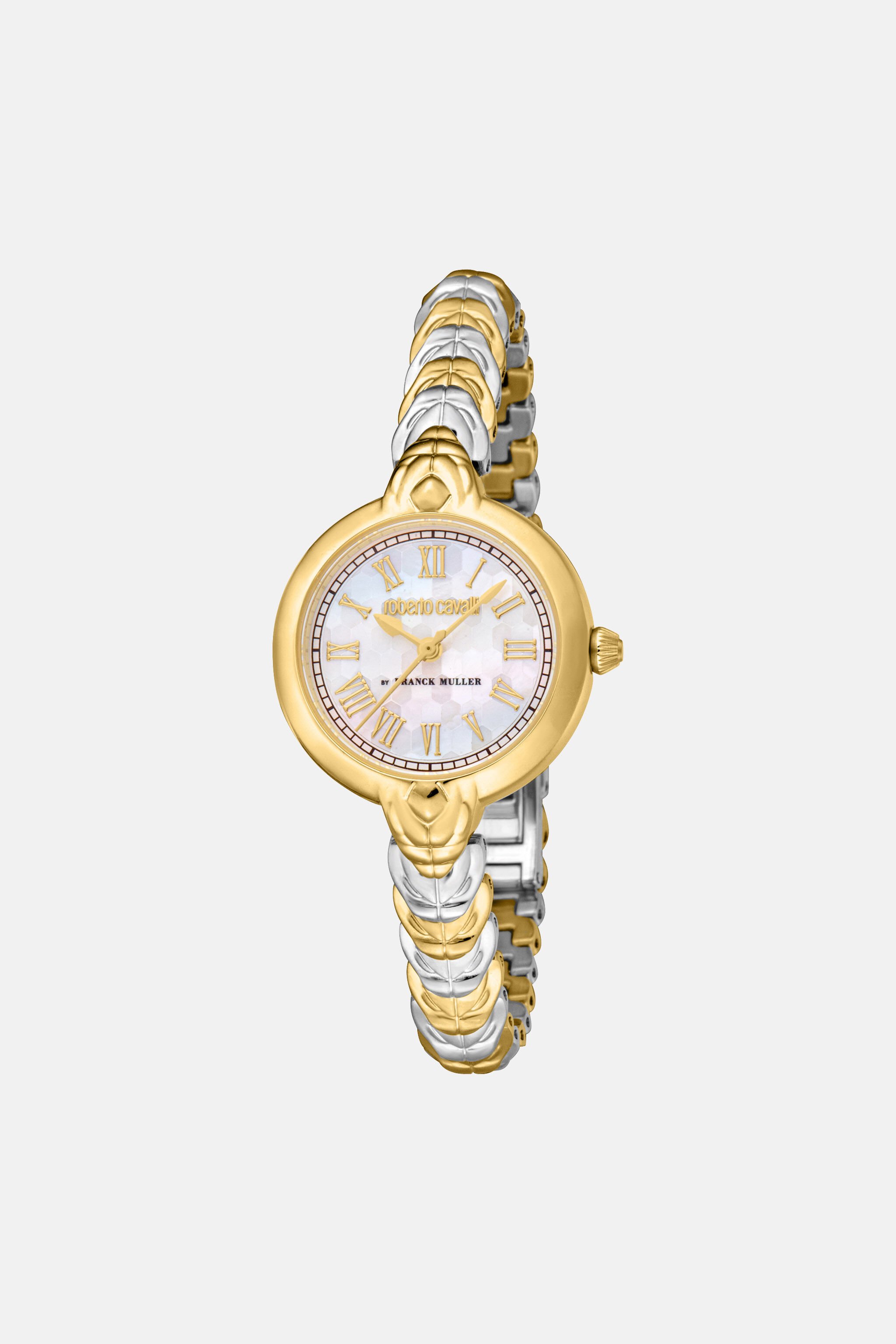 Roberto Cavalli by Frank Muller Logo watch in Silver/Gold for