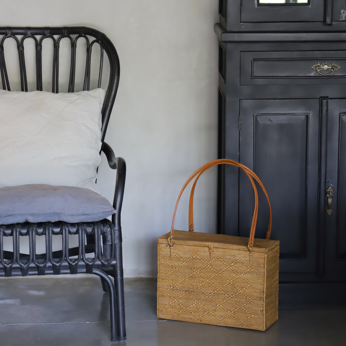 道具箱バッグLL (NAB512) Rosily(ロージリー) バリ島 アタかごバッグ