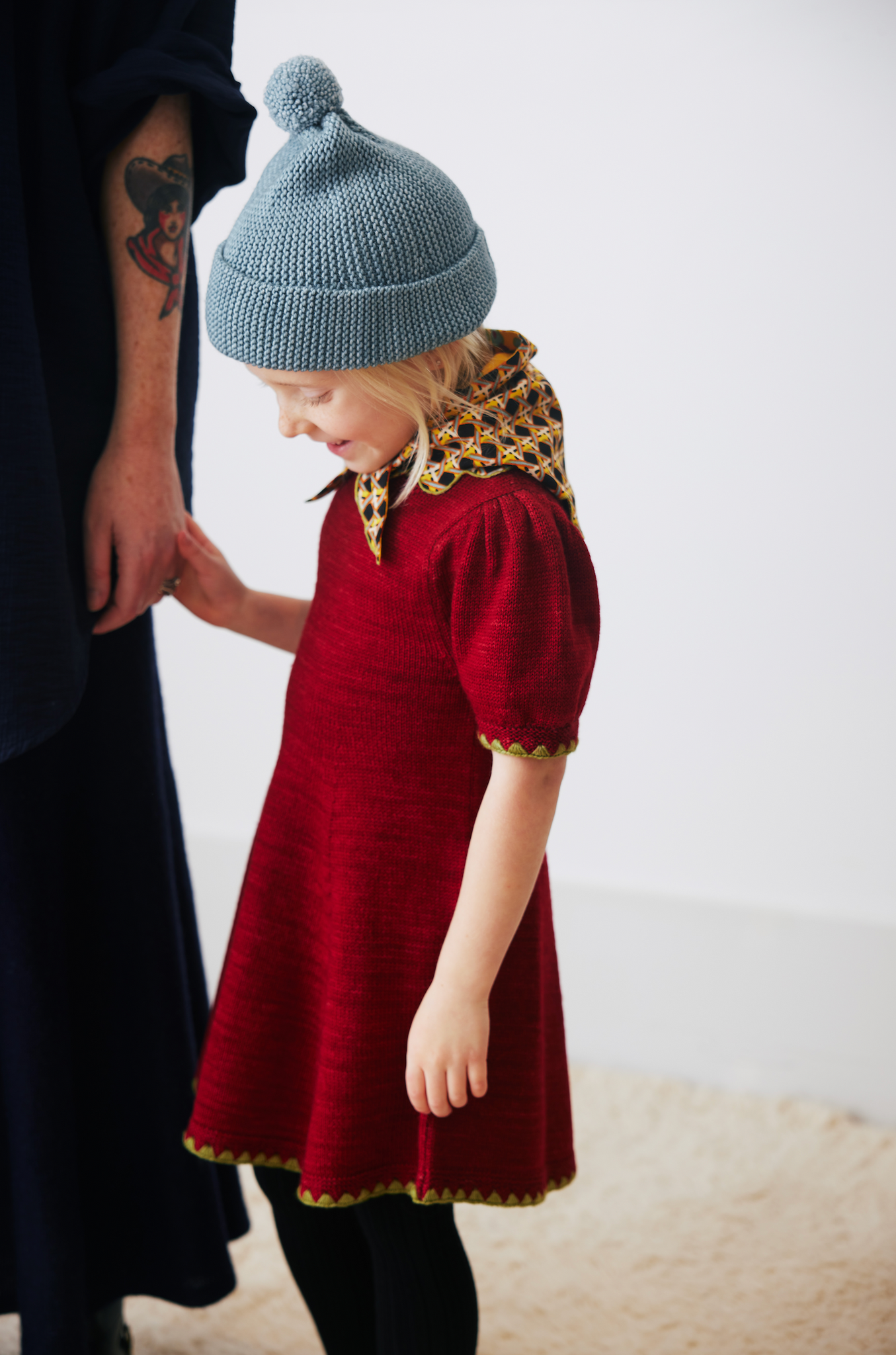 Misha & Puff Crochet Trim Puff Dress - Berry - 4Y, 5Y, 6Y, 8Y