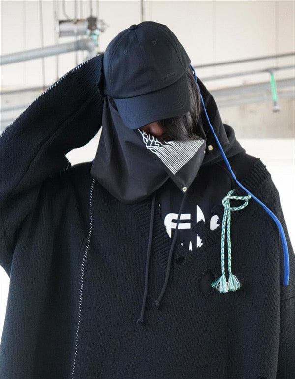 Raf Simons Appliqué Distressed Sweater Black | Archive Redux AW16