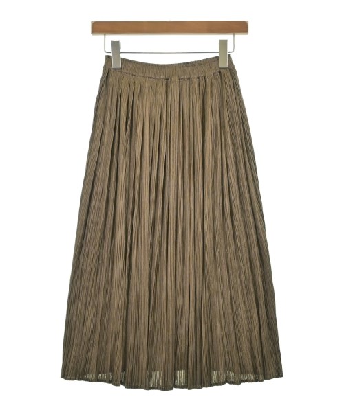 PLEATS PLEASE（プリーツプリーズ）ひざ丈スカート 茶 サイズ:1(S位
