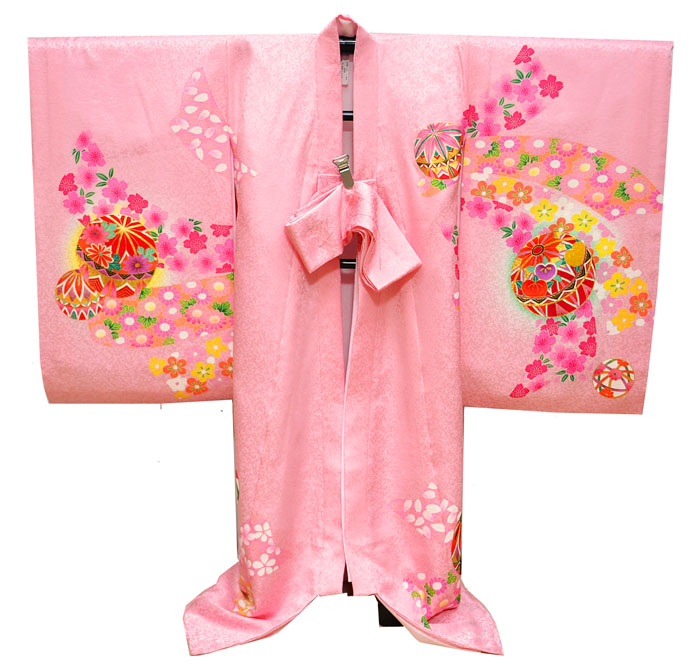 楽天市場】お宮参り 女の子 着物 女児 正絹 初着 産着 お祝い着 まりに