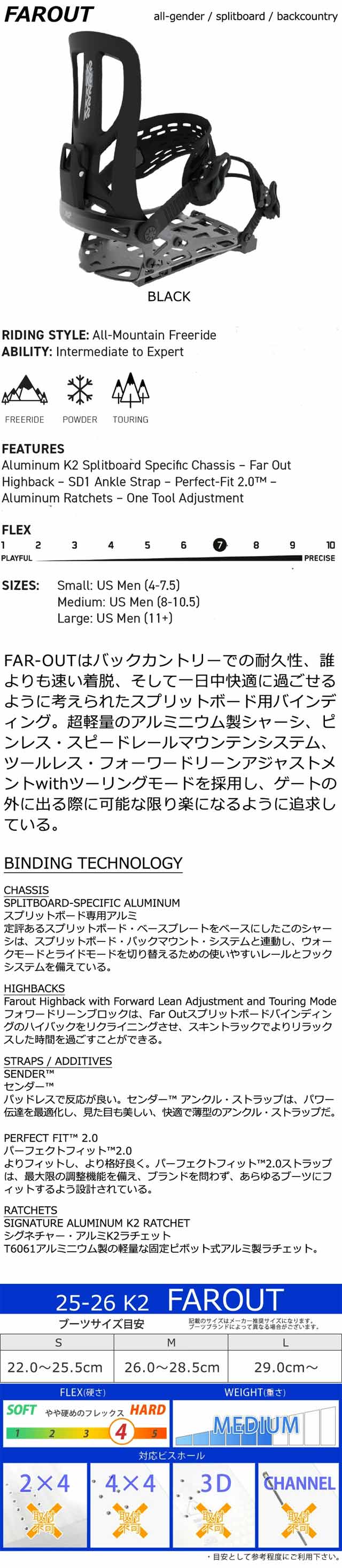 楽天市場】25-26 K2/ケーツー FAROUT ファーアウト メンズ レディース
