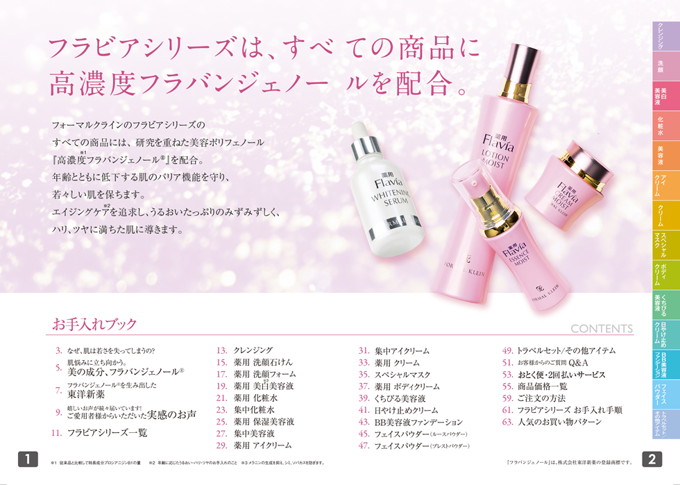 フラビアシリーズ お手入れブック