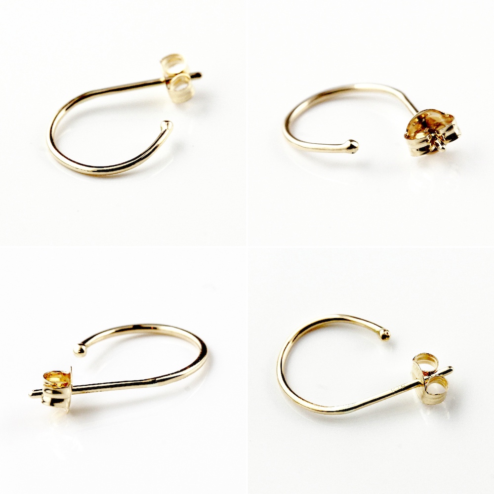 楽天市場】【ペア割】ピアス 片耳 レディース【日本製 18金 華奢ピアス