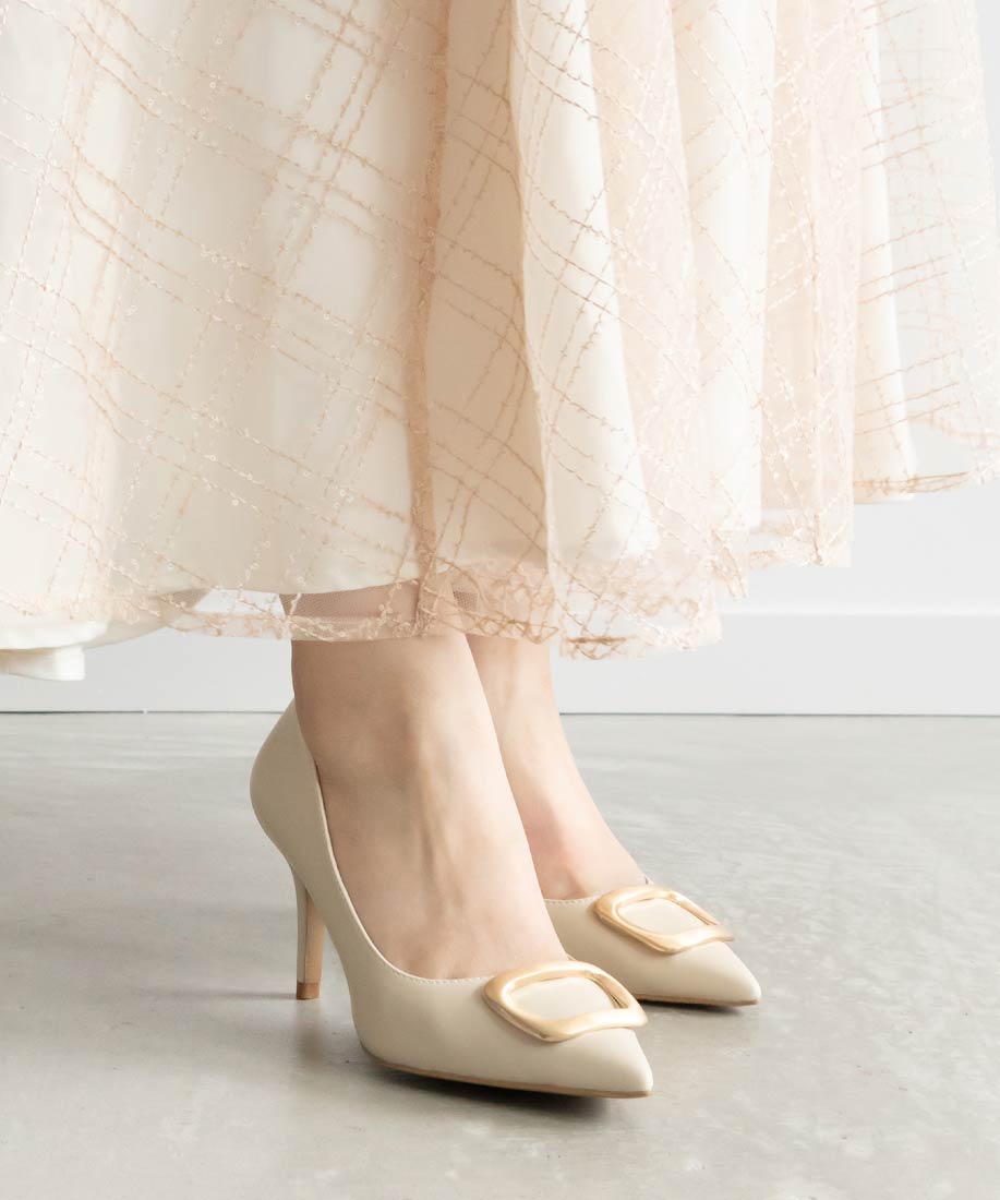 スクエアモチーフヒールパンプスRANDA公式サイト