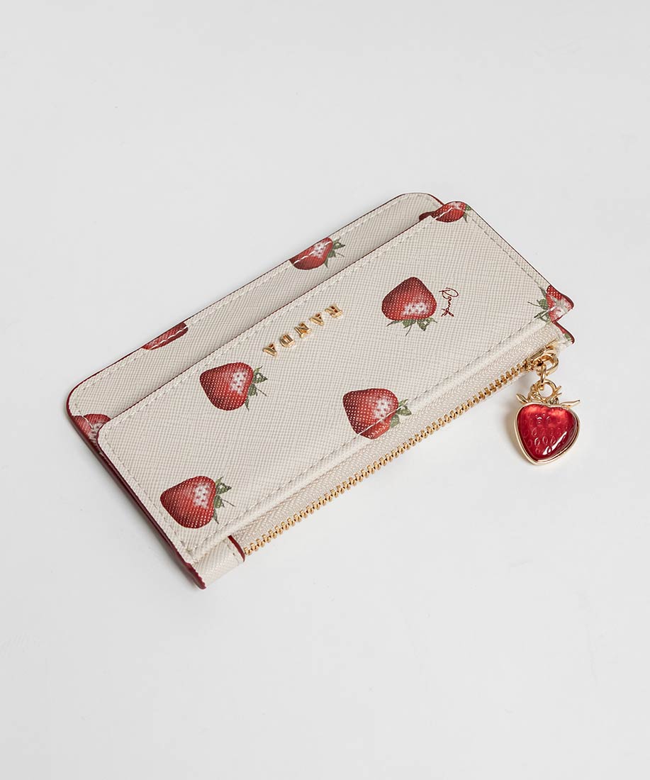 Cherry＆Strawberry】チャーム付きフラップフラグメントケースRANDA