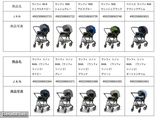 交換】ベビーカー 一部後輪フレームパイプ破損の恐れ(ID:40873)