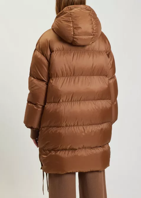 ☆ Коричневий пуховик Max Mara The Cube Seif вільного крою 219384