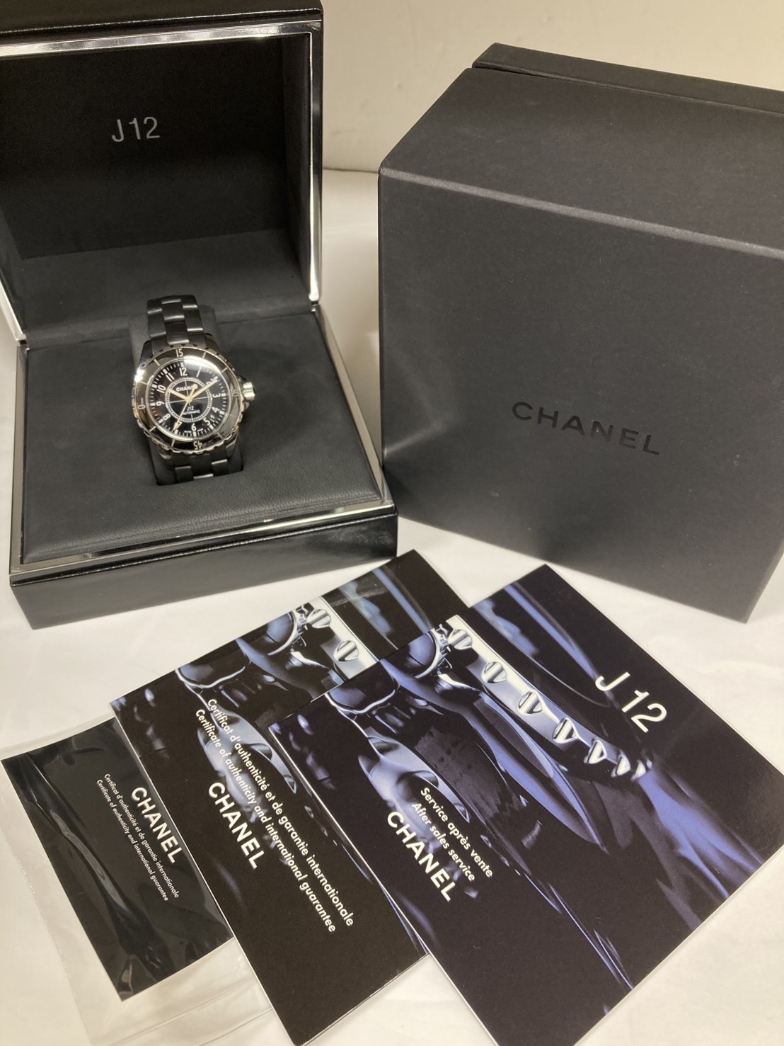 CHANEL シャネル J12 黒文字盤 自動巻き メンズ腕時計 - リサイクル