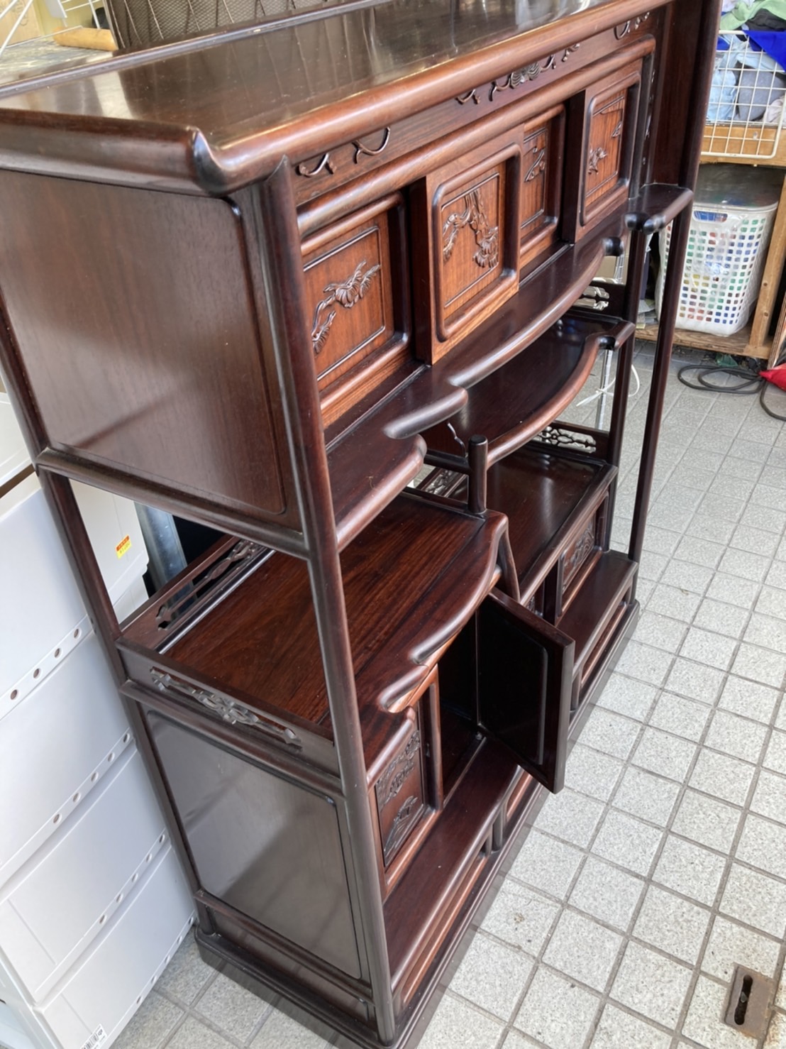 紫檀茶箪笥 飾り棚 - リサイクル＆買取専門のリサイクルマート