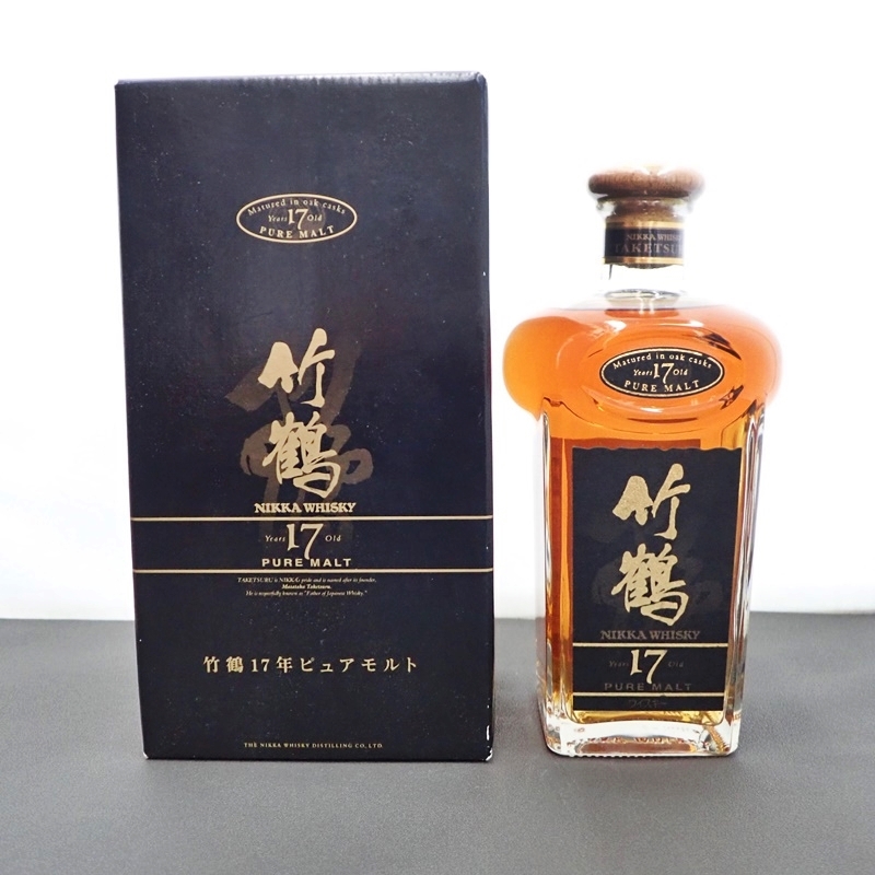 ニッカ 竹鶴 17年 700ml 43% ピュアモルトウイスキー 角瓶