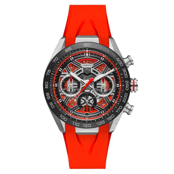 TAG Heuer CARRERA Chronograph Extreme Sport Orange Rubber Strap