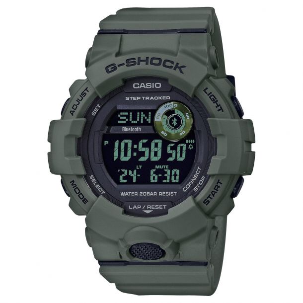 Men's Casio G-Shock Digital Power Trainer Connected Green Resin