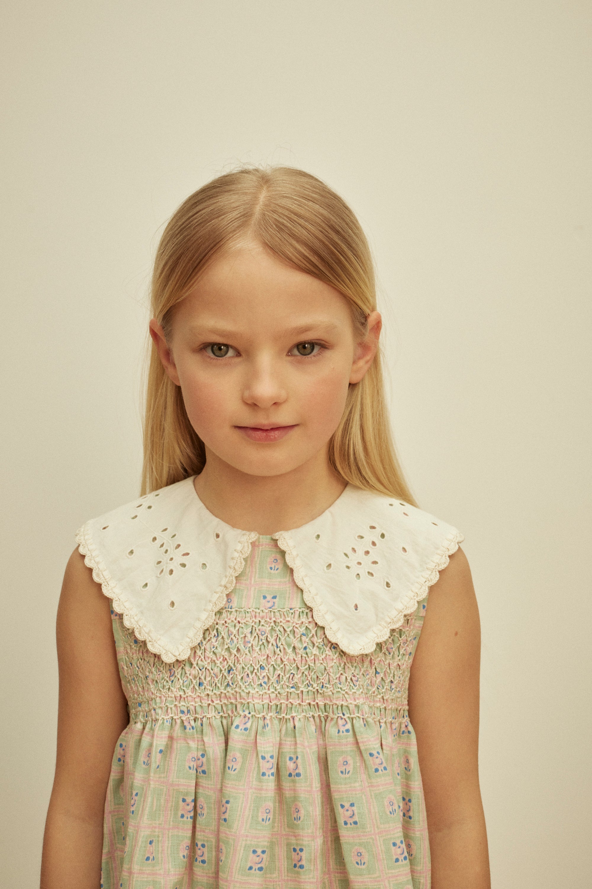APOLINA CORNELIA S/L SMOCK DRESS - ROSEPANEL MINT