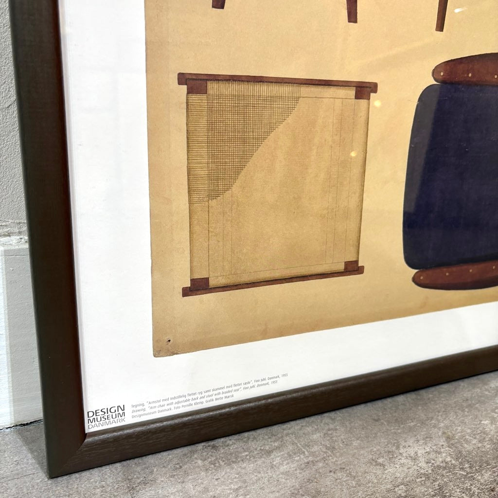 フィンユール / Finn Juhl ポスター レッドアームチェア 中古 アート