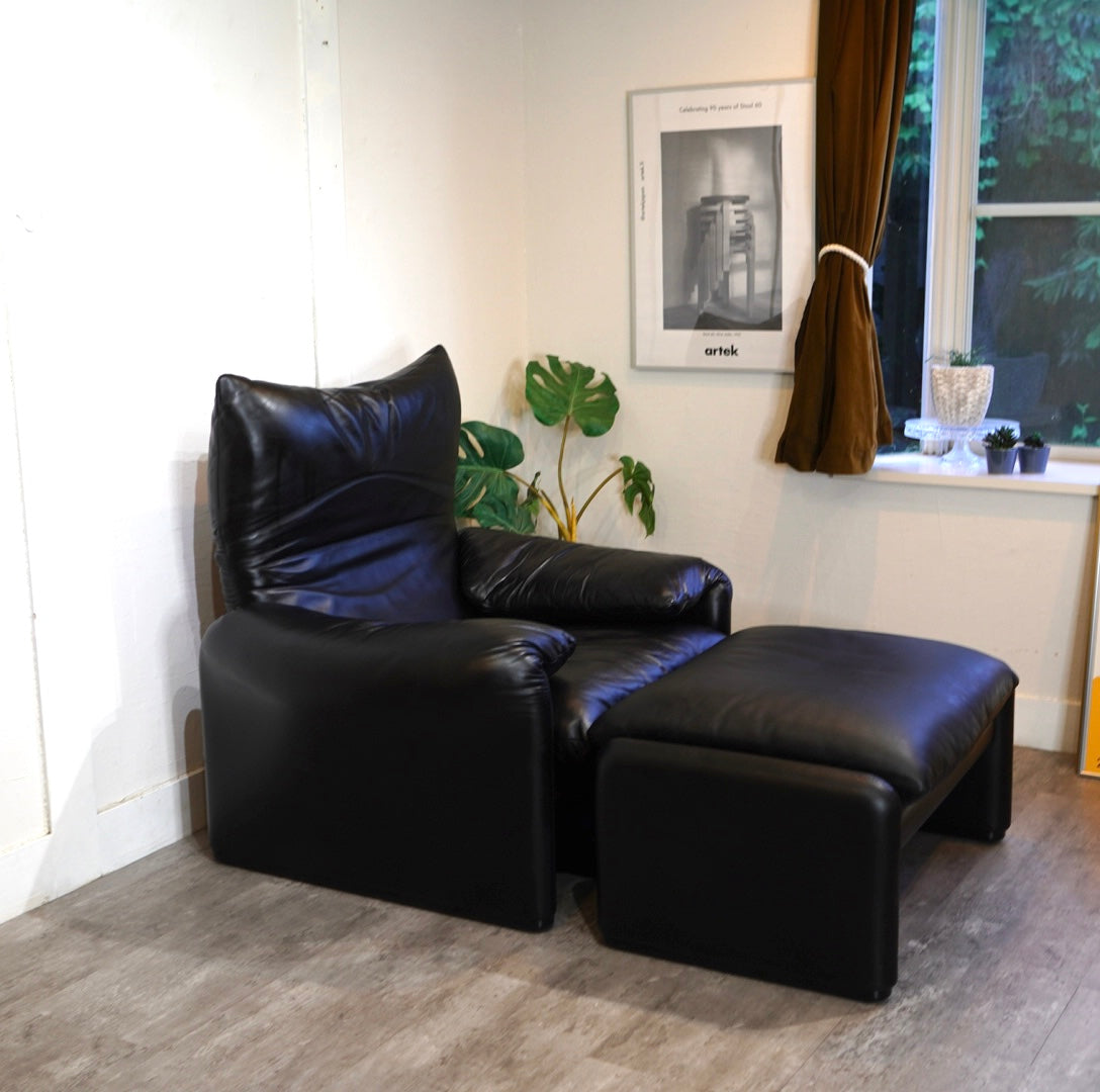 カッシーナ / Cassina 675-OT マラルンガ 本革 1人掛け ソファ ヴィコ