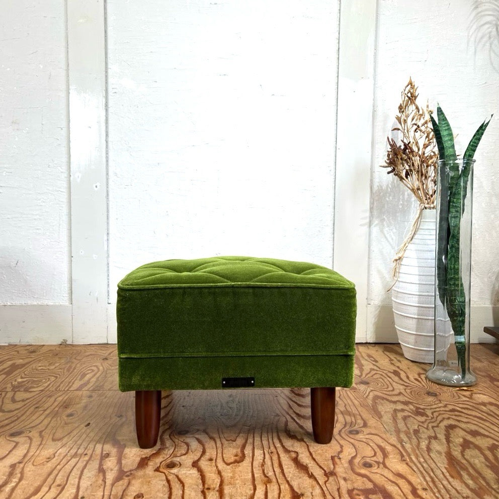カリモク60 / karimoku60 オットマン モケットグリーン スツール