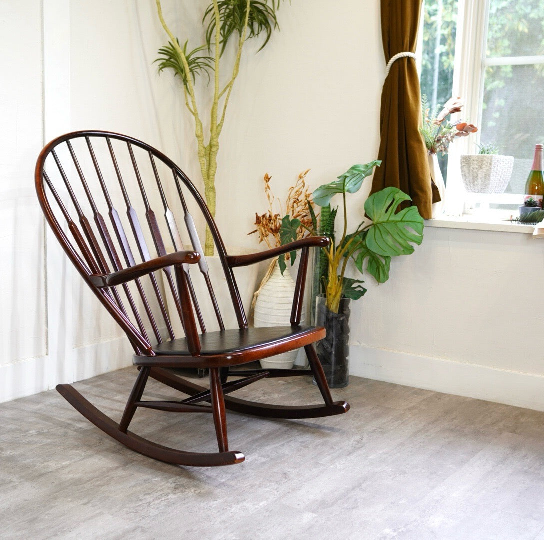 秋田木工 ロッキングチェア ピーコック ヴィンテージ 中古 安楽椅子