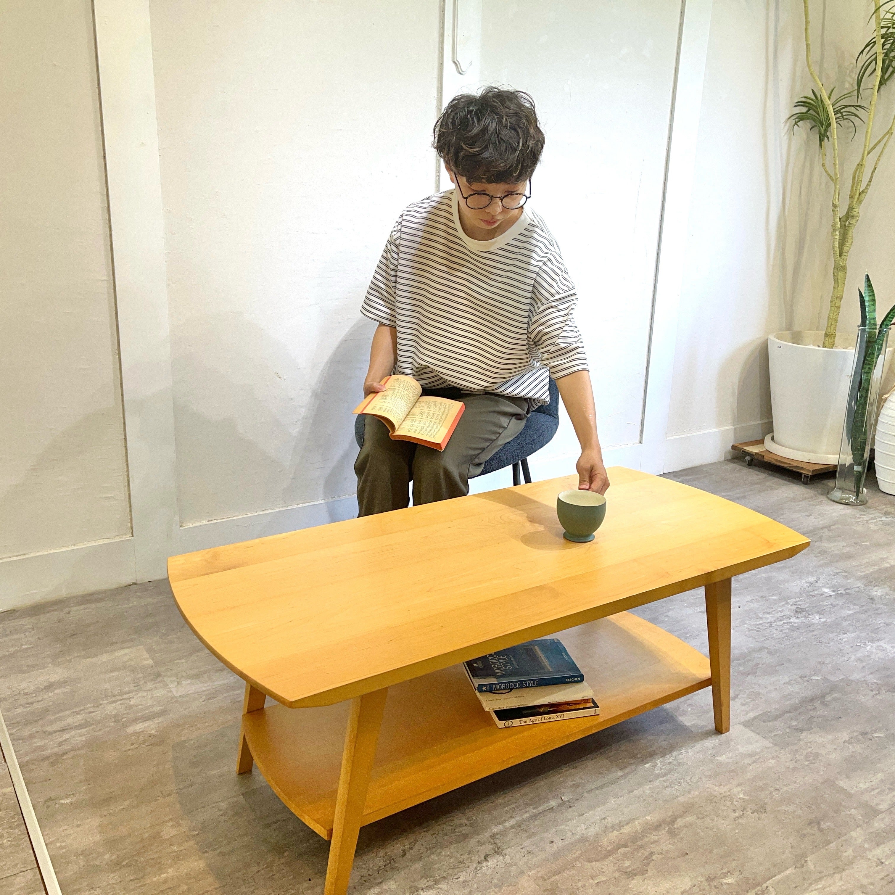 イデー / IDEE アーク / ARC ローテーブル メープル無垢材 中古 サイド